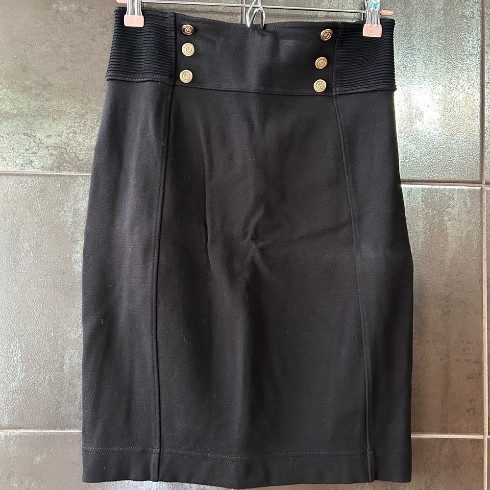 Express Black and Gold Pencil Skirt 4
